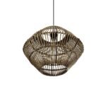 GLOBOSTAR® KEGEL 205-0048 Boho Κρεμαστό Φωτιστικό Οροφής με Ντουί 1 x E27 AC 220-240V IP20 - Μπεζ - M46 x Π46 x Υ35cm - Image 6