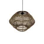 GLOBOSTAR® KEGEL 205-0048 Boho Κρεμαστό Φωτιστικό Οροφής με Ντουί 1 x E27 AC 220-240V IP20 - Μπεζ - M46 x Π46 x Υ35cm - Image 7