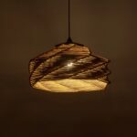 GLOBOSTAR® OLET 205-0049 Boho Κρεμαστό Φωτιστικό Οροφής με Ντουί 1 x E27 AC 220-240V IP20 - Μπεζ - M38 x Π38 x Υ23cm - Image 3