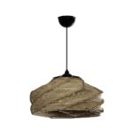 GLOBOSTAR® OLET 205-0049 Boho Κρεμαστό Φωτιστικό Οροφής με Ντουί 1 x E27 AC 220-240V IP20 - Μπεζ - M38 x Π38 x Υ23cm - Image 4