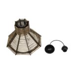GLOBOSTAR® MEGALISTO 205-0051 Boho Κρεμαστό Φωτιστικό Οροφής με Ντουί 1 x E27 AC 220-240V IP20 - Καφέ- M40 x Π40 x Υ26cm - Image 12