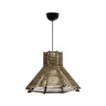 GLOBOSTAR® MEGALISTO 205-0051 Boho Κρεμαστό Φωτιστικό Οροφής με Ντουί 1 x E27 AC 220-240V IP20 - Καφέ- M40 x Π40 x Υ26cm - Image 4