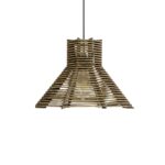 GLOBOSTAR® MEGALISTO 205-0051 Boho Κρεμαστό Φωτιστικό Οροφής με Ντουί 1 x E27 AC 220-240V IP20 - Καφέ- M40 x Π40 x Υ26cm - Image 5