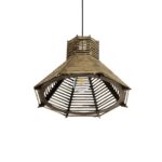 GLOBOSTAR® MEGALISTO 205-0051 Boho Κρεμαστό Φωτιστικό Οροφής με Ντουί 1 x E27 AC 220-240V IP20 - Καφέ- M40 x Π40 x Υ26cm - Image 6