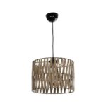 GLOBOSTAR® MARS 205-0054 Boho Κρεμαστό Φωτιστικό Οροφής με Ντουί 1 x E27 AC 220-240V IP20 - Μπεζ - M30 x Π30 x Υ24cm - Image 4