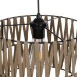 GLOBOSTAR® MARS 205-0054 Boho Κρεμαστό Φωτιστικό Οροφής με Ντουί 1 x E27 AC 220-240V IP20 - Μπεζ - M30 x Π30 x Υ24cm - Image 8