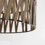 GLOBOSTAR® MARS 205-0054 Boho Κρεμαστό Φωτιστικό Οροφής με Ντουί 1 x E27 AC 220-240V IP20 - Μπεζ - M30 x Π30 x Υ24cm - Image 9