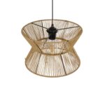 GLOBOSTAR® UPCONE 205-0055 Boho Κρεμαστό Φωτιστικό Οροφής με Ντουί 1 x E27 AC 220-240V IP20 - Μπεζ - M30 x Π30 x Υ21cm - Image 7
