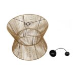 GLOBOSTAR® UPCONE 205-0056 Boho Κρεμαστό Φωτιστικό Οροφής με Ντουί 1 x E27 AC 220-240V IP20 - Μπεζ - M50 x Π50 x Υ43cm - Image 12