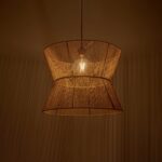 GLOBOSTAR® UPCONE 205-0056 Boho Κρεμαστό Φωτιστικό Οροφής με Ντουί 1 x E27 AC 220-240V IP20 - Μπεζ - M50 x Π50 x Υ43cm - Image 3