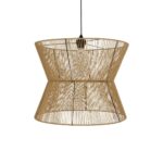 GLOBOSTAR® UPCONE 205-0056 Boho Κρεμαστό Φωτιστικό Οροφής με Ντουί 1 x E27 AC 220-240V IP20 - Μπεζ - M50 x Π50 x Υ43cm - Image 5