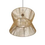 GLOBOSTAR® UPCONE 205-0056 Boho Κρεμαστό Φωτιστικό Οροφής με Ντουί 1 x E27 AC 220-240V IP20 - Μπεζ - M50 x Π50 x Υ43cm - Image 6