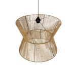 GLOBOSTAR® UPCONE 205-0056 Boho Κρεμαστό Φωτιστικό Οροφής με Ντουί 1 x E27 AC 220-240V IP20 - Μπεζ - M50 x Π50 x Υ43cm - Image 7