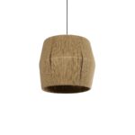 GLOBOSTAR® CONE 205-0057 Boho Κρεμαστό Φωτιστικό Οροφής με Ντουί 1 x E27 AC 220-240V IP20 - Μπεζ - M38 x Π38 x Υ34cm