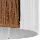 GLOBOSTAR® TAG 205-0059 Boho Κρεμαστό Φωτιστικό Οροφής με Ντουί 1 x E27 AC 220-240V IP20 - Λευκό & Καφέ - M30 x Π30 x Υ18cm - Image 8