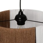 GLOBOSTAR® TAG 205-0059 Boho Κρεμαστό Φωτιστικό Οροφής με Ντουί 1 x E27 AC 220-240V IP20 - Λευκό & Καφέ - M30 x Π30 x Υ18cm - Image 10