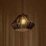 GLOBOSTAR® NUI 205-0061 Boho Κρεμαστό Φωτιστικό Οροφής με Ντουί 1 x E27 AC 220-240V IP20 - Μαύρο - M36 x Π36 x Υ27cm - Image 3