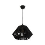GLOBOSTAR® NUI 205-0061 Boho Κρεμαστό Φωτιστικό Οροφής με Ντουί 1 x E27 AC 220-240V IP20 - Μαύρο - M36 x Π36 x Υ27cm - Image 4