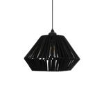 GLOBOSTAR® NUI 205-0061 Boho Κρεμαστό Φωτιστικό Οροφής με Ντουί 1 x E27 AC 220-240V IP20 - Μαύρο - M36 x Π36 x Υ27cm - Image 5