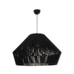 GLOBOSTAR® NUI 205-0062 Boho Κρεμαστό Φωτιστικό Οροφής με Ντουί 1 x E27 AC 220-240V IP20 - Μαύρο - M60 x Π60 x Υ41cm - Image 4