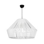 GLOBOSTAR® NUI 205-0064 Boho Κρεμαστό Φωτιστικό Οροφής με Ντουί 1 x E27 AC 220-240V IP20 - Λευκό - M60 x Π60 x Υ41cm - Image 4