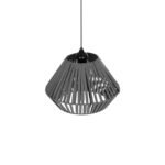 GLOBOSTAR® NUI 205-0065 Boho Κρεμαστό Φωτιστικό Οροφής με Ντουί 1 x E27 AC 220-240V IP20 - Γκρι - M36 x Π36 x Υ27cm - Image 7