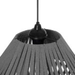 GLOBOSTAR® NUI 205-0065 Boho Κρεμαστό Φωτιστικό Οροφής με Ντουί 1 x E27 AC 220-240V IP20 - Γκρι - M36 x Π36 x Υ27cm - Image 10