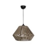 GLOBOSTAR® NUI 205-0067 Boho Κρεμαστό Φωτιστικό Οροφής με Ντουί 1 x E27 AC 220-240V IP20 - Μπεζ - M36 x Π36 x Υ27cm - Image 4