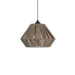 GLOBOSTAR® NUI 205-0067 Boho Κρεμαστό Φωτιστικό Οροφής με Ντουί 1 x E27 AC 220-240V IP20 - Μπεζ - M36 x Π36 x Υ27cm - Image 5