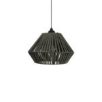 GLOBOSTAR® NUI 205-0069 Boho Κρεμαστό Φωτιστικό Οροφής με Ντουί 1 x E27 AC 220-240V IP20 - Πρασίνο - M36 x Π36 x Υ27cm - Image 5