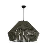 GLOBOSTAR® NUI 205-0070 Boho Κρεμαστό Φωτιστικό Οροφής με Ντουί 1 x E27 AC 220-240V IP20 - Πρασίνο - M60 x Π60 x Υ41cm - Image 4