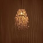 GLOBOSTAR® HERBE 205-0073 Boho Κρεμαστό Φωτιστικό Οροφής με Ντουί 1 x E27 AC 220-240V IP20 - Μπεζ - M30 x Π30 x Υ40cm - Image 3