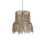 GLOBOSTAR® REGEN 205-0074 Boho Κρεμαστό Φωτιστικό Οροφής με Ντουί 1 x E27 AC 220-240V IP20 - Μπεζ - M30 x Π30 x Υ40cm