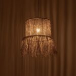 GLOBOSTAR® REGEN 205-0074 Boho Κρεμαστό Φωτιστικό Οροφής με Ντουί 1 x E27 AC 220-240V IP20 - Μπεζ - M30 x Π30 x Υ40cm - Image 3