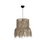 GLOBOSTAR® REGEN 205-0074 Boho Κρεμαστό Φωτιστικό Οροφής με Ντουί 1 x E27 AC 220-240V IP20 - Μπεζ - M30 x Π30 x Υ40cm - Image 4