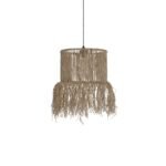 GLOBOSTAR® REGEN 205-0074 Boho Κρεμαστό Φωτιστικό Οροφής με Ντουί 1 x E27 AC 220-240V IP20 - Μπεζ - M30 x Π30 x Υ40cm - Image 5