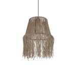 GLOBOSTAR® ROKA 205-0075 Boho Κρεμαστό Φωτιστικό Οροφής με Ντουί 1 x E27 AC 220-240V IP20 - Μπεζ - M30 x Π30 x Υ45cm