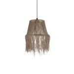 GLOBOSTAR® ROKA 205-0075 Boho Κρεμαστό Φωτιστικό Οροφής με Ντουί 1 x E27 AC 220-240V IP20 - Μπεζ - M30 x Π30 x Υ45cm - Image 5