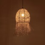 GLOBOSTAR® ROKA 205-0076 Boho Κρεμαστό Φωτιστικό Οροφής με Ντουί 1 x E27 AC 220-240V IP20 - Μπεζ - M25 x Π25 x Υ45cm - Image 3