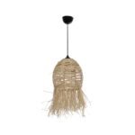 GLOBOSTAR® ROKA 205-0076 Boho Κρεμαστό Φωτιστικό Οροφής με Ντουί 1 x E27 AC 220-240V IP20 - Μπεζ - M25 x Π25 x Υ45cm - Image 4