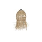 GLOBOSTAR® ROKA 205-0076 Boho Κρεμαστό Φωτιστικό Οροφής με Ντουί 1 x E27 AC 220-240V IP20 - Μπεζ - M25 x Π25 x Υ45cm - Image 5