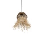GLOBOSTAR® RIKTA 205-0077 Boho Κρεμαστό Φωτιστικό Οροφής με Ντουί 1 x E27 AC 220-240V IP20 - Μπεζ - M20 x Π20 x Υ30cm - Image 6