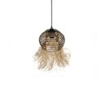 GLOBOSTAR® RIKTA 205-0077 Boho Κρεμαστό Φωτιστικό Οροφής με Ντουί 1 x E27 AC 220-240V IP20 - Μπεζ - M20 x Π20 x Υ30cm - Image 7