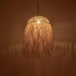 GLOBOSTAR® PLUVIA 205-0080 Boho Κρεμαστό Φωτιστικό Οροφής με Ντουί 1 x E27 AC 220-240V IP20 - Μπεζ - M50 x Π50 x Υ80cm - Image 3