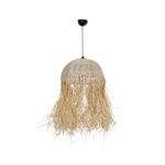 GLOBOSTAR® PLUVIA 205-0080 Boho Κρεμαστό Φωτιστικό Οροφής με Ντουί 1 x E27 AC 220-240V IP20 - Μπεζ - M50 x Π50 x Υ80cm - Image 4