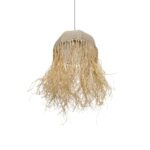 GLOBOSTAR® PLUVIA 205-0080 Boho Κρεμαστό Φωτιστικό Οροφής με Ντουί 1 x E27 AC 220-240V IP20 - Μπεζ - M50 x Π50 x Υ80cm - Image 6