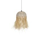 GLOBOSTAR® PLUVIA 205-0081 Boho Κρεμαστό Φωτιστικό Οροφής με Ντουί 1 x E27 AC 220-240V IP20 - Μπεζ - M40 x Π40 x Υ70cm - Image 5