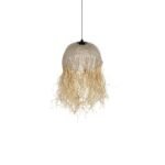 GLOBOSTAR® PLUVIA 205-0081 Boho Κρεμαστό Φωτιστικό Οροφής με Ντουί 1 x E27 AC 220-240V IP20 - Μπεζ - M40 x Π40 x Υ70cm - Image 7