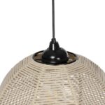 GLOBOSTAR® PLUVIA 205-0082 Boho Κρεμαστό Φωτιστικό Οροφής με Ντουί 1 x E27 AC 220-240V IP20 - Μπεζ - M30 x Π30 x Υ70cm - Image 11
