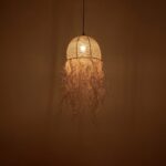 GLOBOSTAR® PLUVIA 205-0082 Boho Κρεμαστό Φωτιστικό Οροφής με Ντουί 1 x E27 AC 220-240V IP20 - Μπεζ - M30 x Π30 x Υ70cm - Image 3